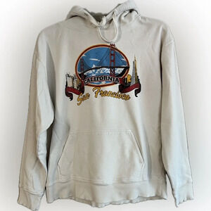 Brandy Melville John Galt San Francisco White Hoodie Sweatshirt, One Size